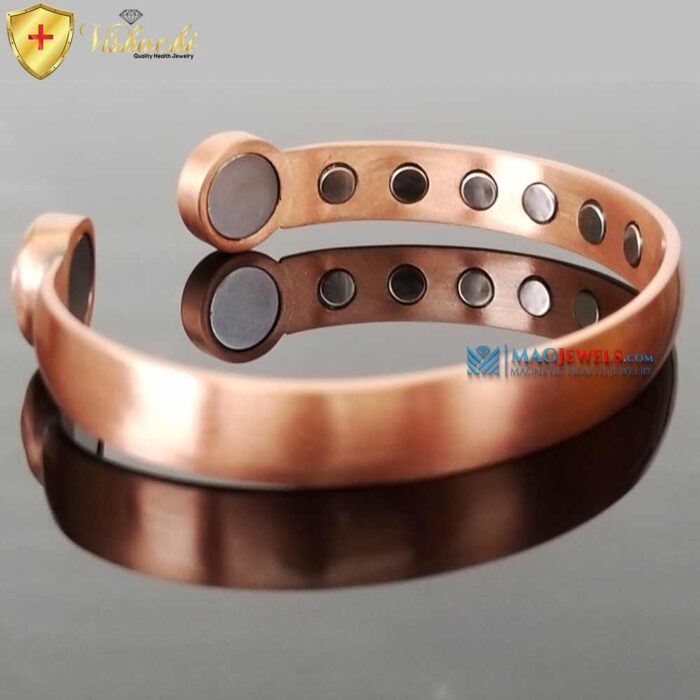 Copper Magnetic Bracelet Domed Men Women 12 Mags Vishachi