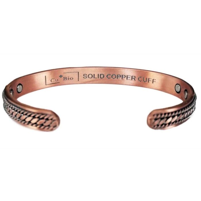 Copper Magnetic Bracelet Bangle Cu+Bio Men Women Braided 12 Mags