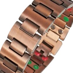 Wide Magnetic Bracelet 3/4" Pure Solid Copper Bio