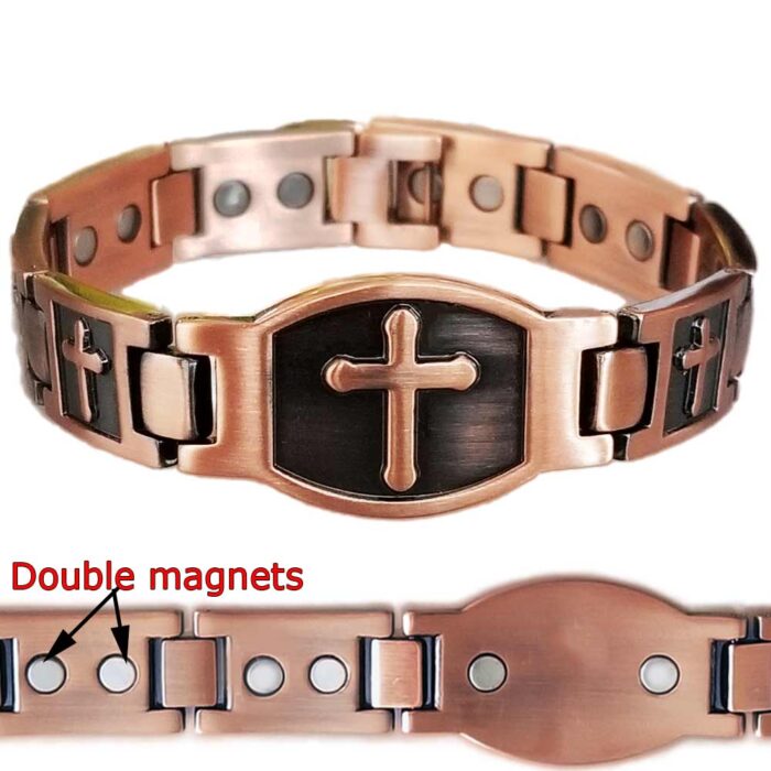 Magnetic Bracelet Jesus Cross Double Mags 5000G