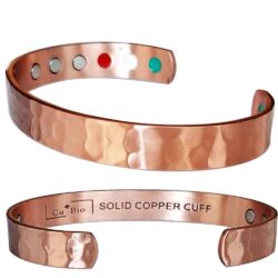 Copper Magnetic Bracelet Bangle Hammered 12 Bio Men Women