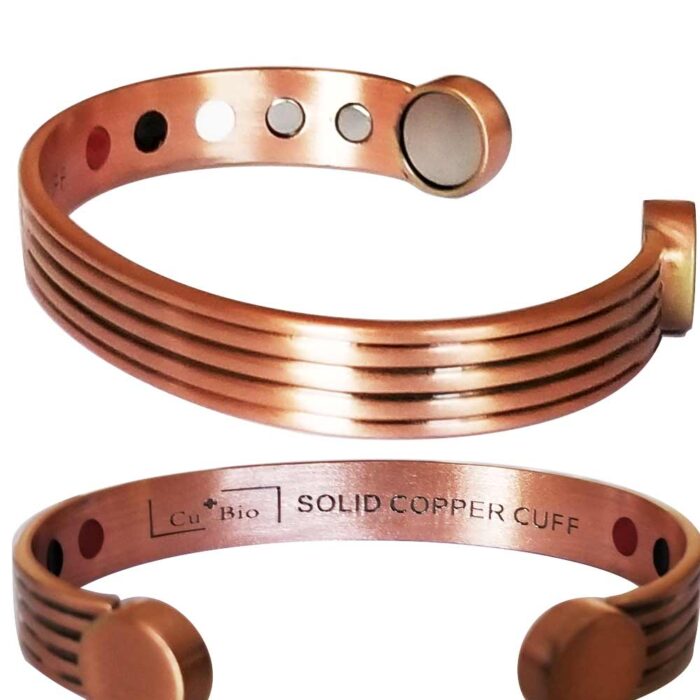 Magnetic Bracelet Bangle Solid Copper Roman 12 Bio Mags Men & Women