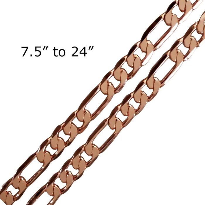 Copper Chain Anklet Bracelet Necklace Pure Solid Copper 8mm Filagro