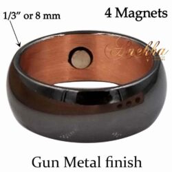 BLACK COPPER MAGNETIC RING, PURE & SOLID 9-10 MEN THERAPY CX05