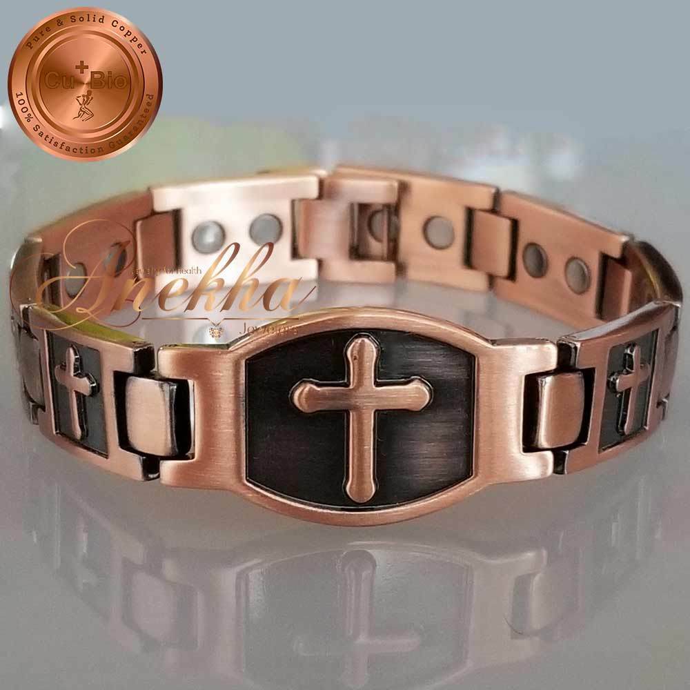 Pure Copper Magnetic Bracelet Benefits Men Health Energy 12mm Copper High  Magnet Chain Jewelry | Shopee Malaysia