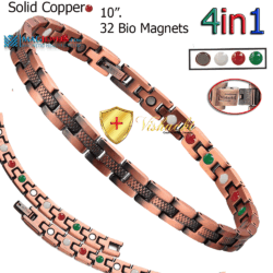 Magnetic Anklet Bracelet Pure Solid Copper Men Women Bio