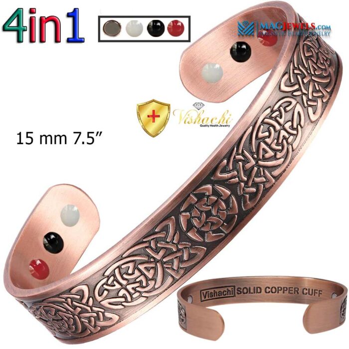 Celtic Copper Magnetic Bracelet Viking Lord Circle of Life Men