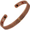 Magnetic Bracelet Bangle Solid Copper Greek Key 4in1 Bio Vishachi