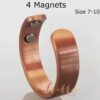 PLAIN VINTAGE COPPER RING, MAGNETIC 4 MAGS SIZE 7-10 ADJUSTABLE THERAPY CX11