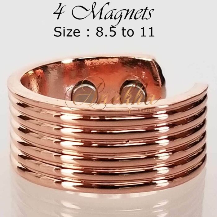 ROMAN SHINY MAGNETIC RING, VINTAGE 4 MAGS SIZE 8.5-11 ARTHRITIS CX34