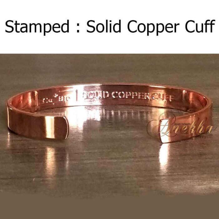SOLID PURE COPPER MAGNETIC BANGLE BRACELET WOMEN ARTHRITIS STAMPED CB60X