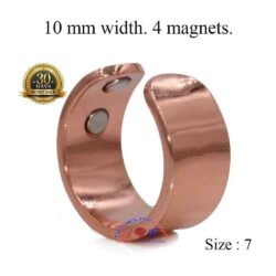 THICK COPPER MAGNETIC RING, VTG 4 MAGS SIZE 6-8 ADJUSTABLE THERAPY CX10