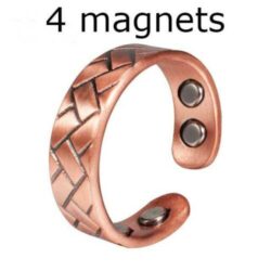 TILES COPPER MAGNETIC RING, VINTAGE 4 MAGS SIZE 7-10 ARTHRITIS CX24