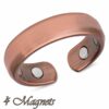 VINTAGE COPPER MAGNETIC RING, DOMED 4 MAGS SIZE 6-8 ARTHRITIS CX16