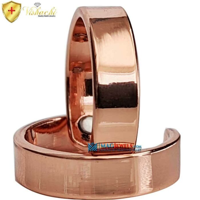 Copper Magnetic Ring Shiny 2 magnets