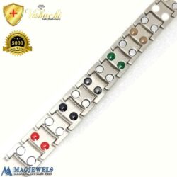 Titanium Magnetic Bracelet Silver 7in1 bio