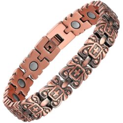Magnetic Bracelet for Men Women Solid Copper Jesus Cross