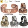Floral Copper Magnetic Ring