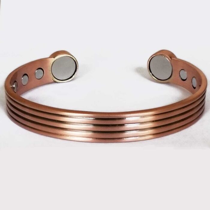 Magnetic Bracelet Bangle Solid Copper Roman 6 Mags Men & Women
