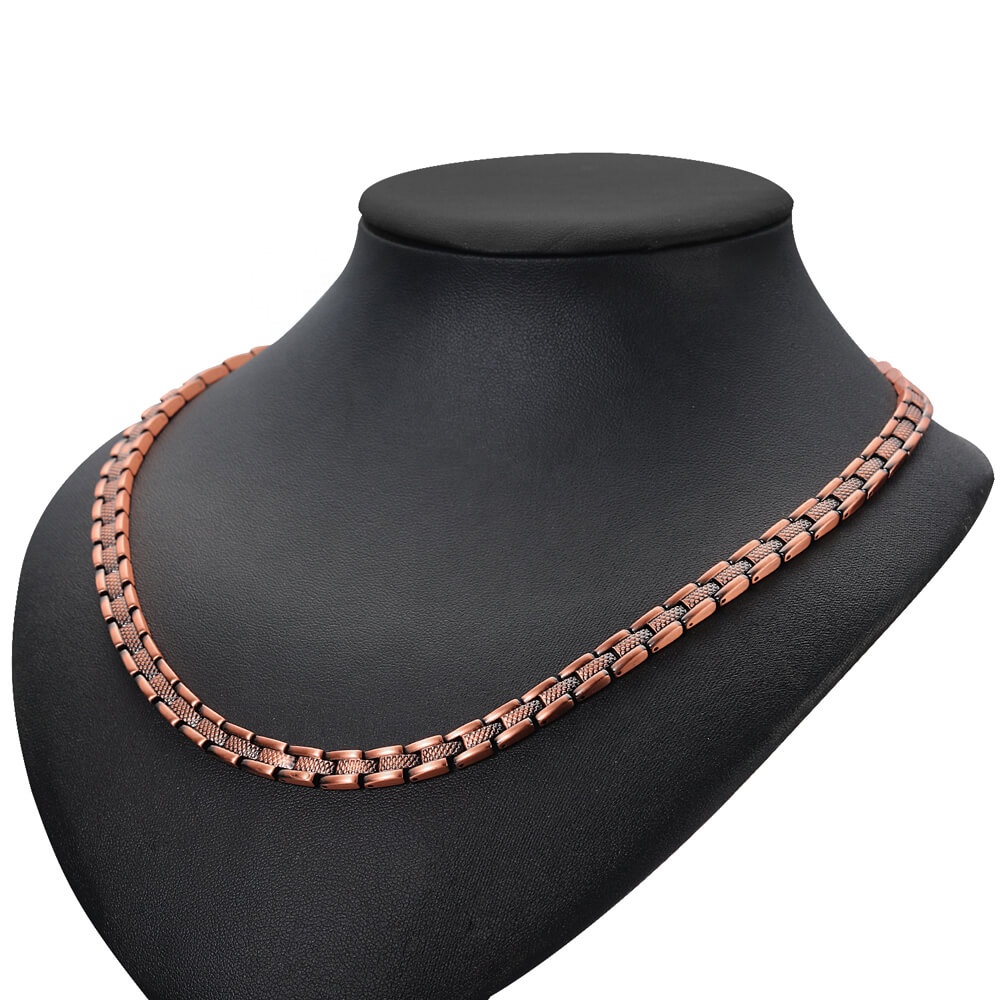 Stylish and Therapeutic Unique X Copper Magnetic Therapy Necklace