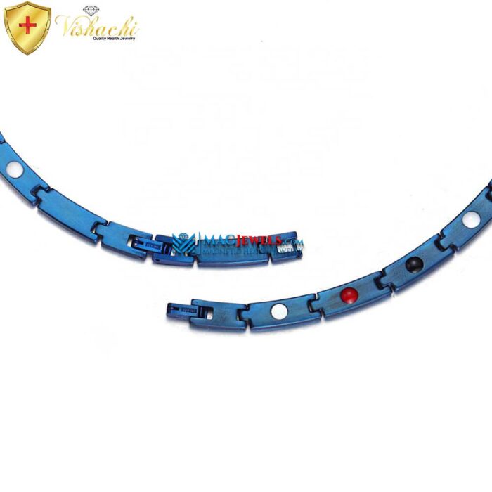 Blue Titanium Bio Magnetic Necklace