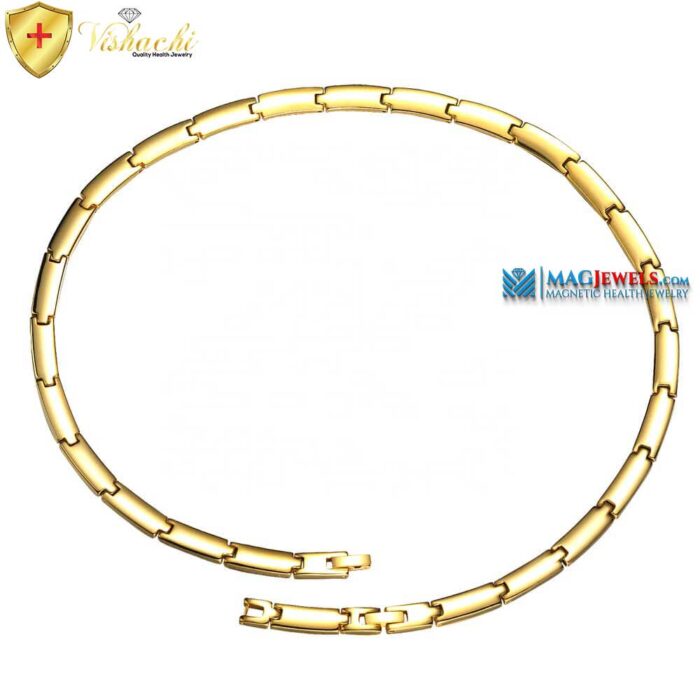 Titanium Magnetic Bio Necklace Gold