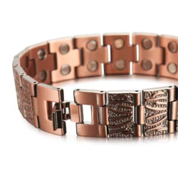 Wide Copper Magnetic Bracelet for Men Vishachi