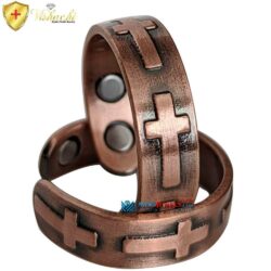 Cross Mangetic Ring Solid Copper