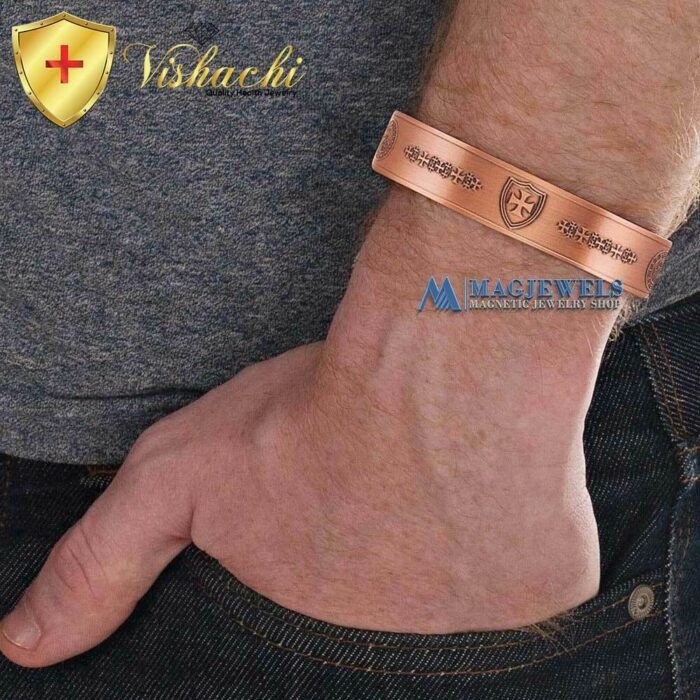 Magnetic bracelet bangle Jesus Cross