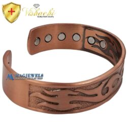 Solid Copper Magnetic Bracelet Samurai Warrior 12 Mag Vishachi