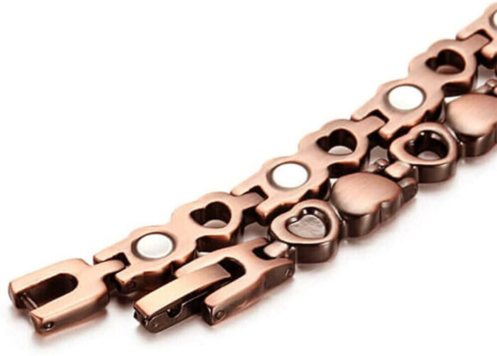 Magnetic Bracelet Anklet Heart Pure Solid Copper Women Vishachi
