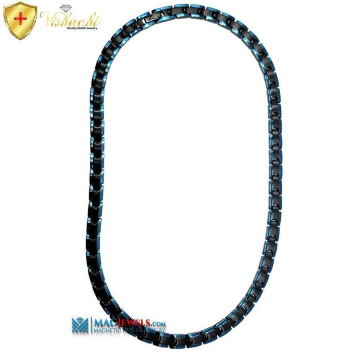 Magnetic Necklace Men Bio Blue Black
