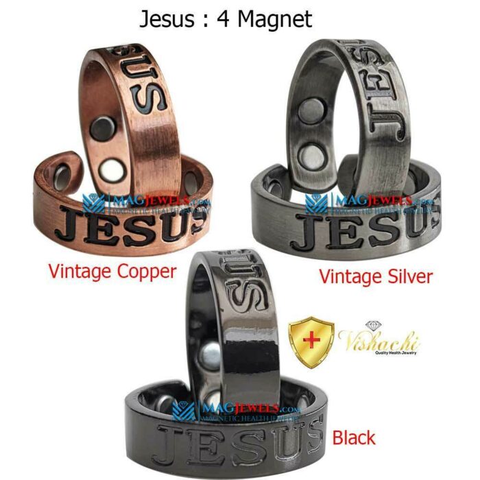 Copper Magnetic Ring Christian Jesus