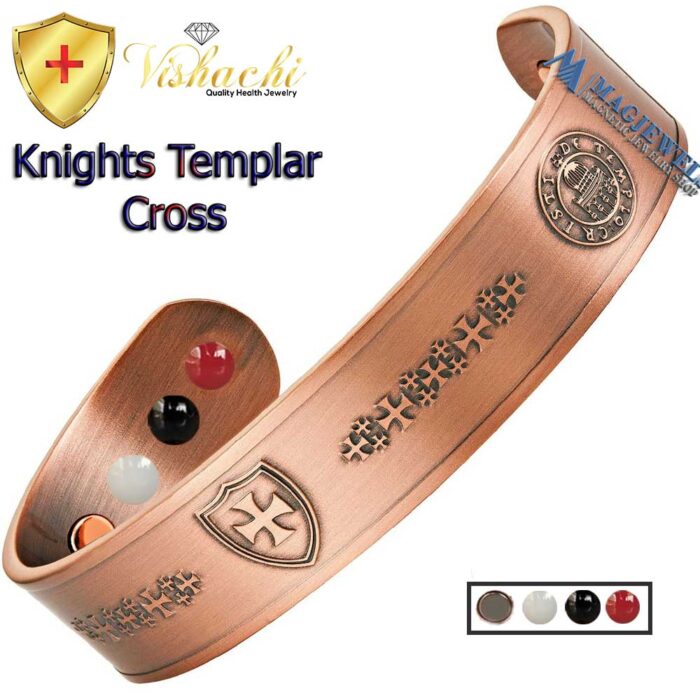 Bio Magnetic Bracelet Solid Copper Jesus Cross