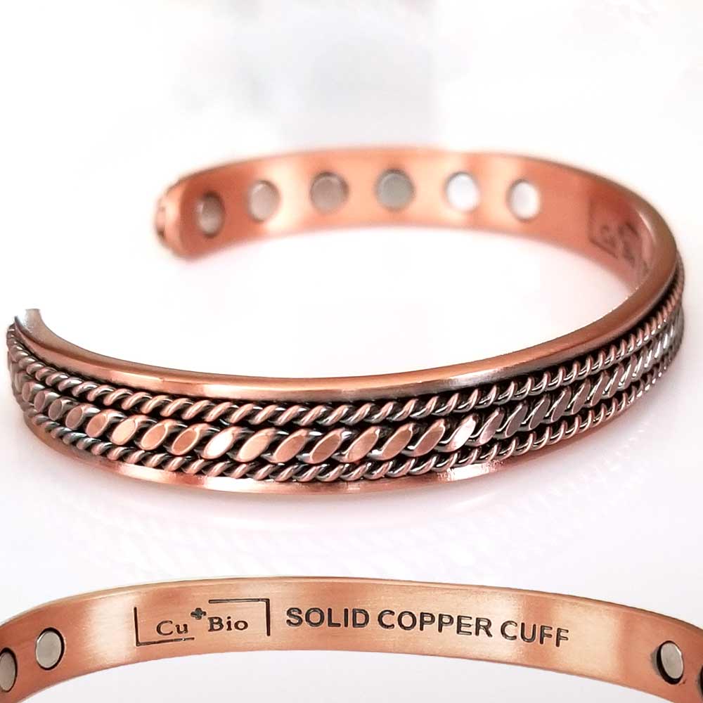 Braided Pure Copper Cuff Bracelets