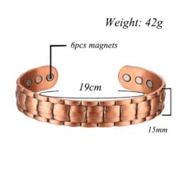 Solid Copper Magnetic Bracelet Viking Men Vishachi