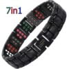 6 Row 7in1 Bio Titanium Magnetic Bracelet For Men Black Vishachi