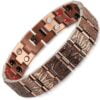 4in1 Bio Wide Pure Solid Copper Magnetic Bracelet for Men Vishachi