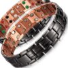 7in1 5in1 Bio 5000 Gauss Pure Solid Copper Magnetic Bracelet Black Vishachi